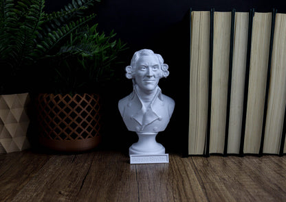 Adam Smith Bust, Wealth of Nations Inspired Decor Sculpture
