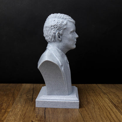 Alan Turing Bust, Enigma Codebreaker Statue, World War II Hero Sculpture