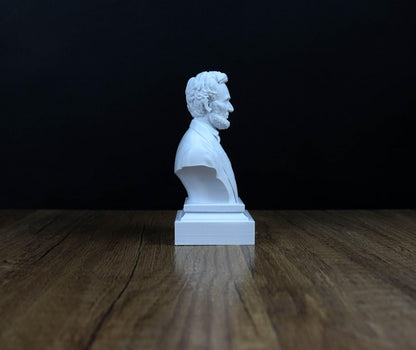 Abraham Lincoln Bust, 16th U.S. President Sculpture, American History Art Decor