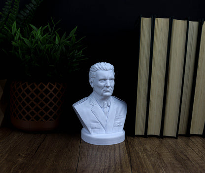 Josip Tito Bust, Historical Leader Sculpture for Bookshelf and Home Decor