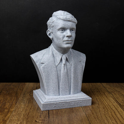 Alan Turing Bust, Enigma Codebreaker Statue, World War II Hero Sculpture