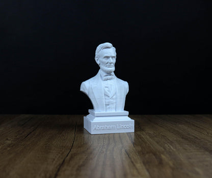 Abraham Lincoln Bust, 16th U.S. President Sculpture, American History Art Decor