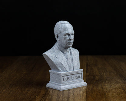 C.S. Lewis Bust, British Writer Statue, Sculpture Decoration