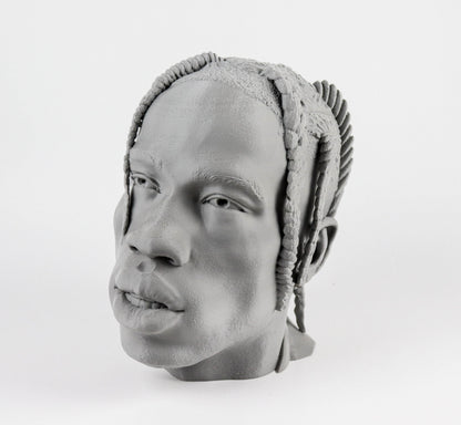 Travis Scott Headphone Holder, Headset Stand, Bust, Sculpture, Decoration