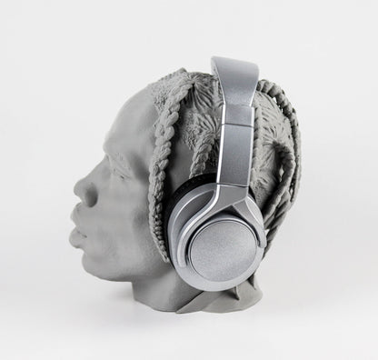 Travis Scott Headphone Holder, Headset Stand, Bust, Sculpture, Decoration