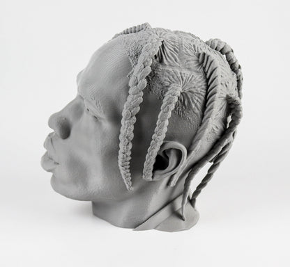 Travis Scott Headphone Holder, Headset Stand, Bust, Sculpture, Decoration