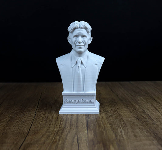 George Orwell Bust, English Writer Statue, Gift for Book Lover