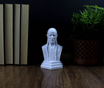 Willie Nelson Bust, Country Music Legend Statue, Gift for Country Music Fans
