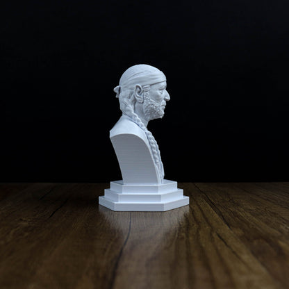 Willie Nelson Bust, Country Music Legend Statue, Gift for Country Music Fans