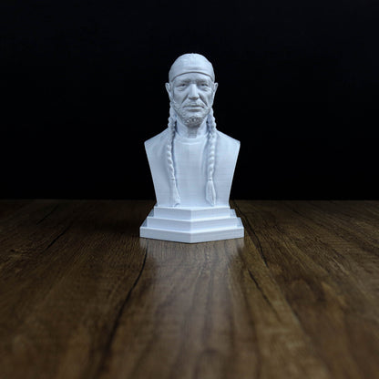 Willie Nelson Bust, Country Music Legend Statue, Gift for Country Music Fans